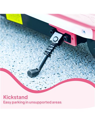 AIYAPLAY Electric Scooter for Ages 6-14, with Colourful Light and Electric Brake, Electric Scooter E Scooter, Up to 10 KM/H & 8 