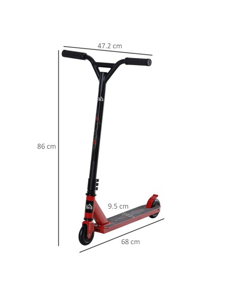 HOMCOM Street Stunt Scooter Intermediate and Beginner Freestyle Tricks Scooters For 14+ Teens Adult w/ Rear φ10cm Wheel & Brake  - pic 123989 | FastDaddyshop