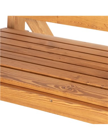 Outsunny 2 Seater Garden Swing Chair, Outdoor Canopy Swing Bench with Adjustable Shade and Solid Wood Frame