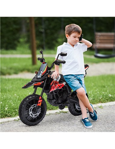 AIYAPLAY 12V Aprilia Licenced Kids Motorbike with Training Wheels, Spring Suspension, LED Light, USB, Music, Red