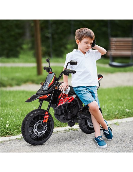 AIYAPLAY 12V Aprilia Licenced Kids Motorbike with Training Wheels, Spring Suspension, LED Light, USB, Music, Red - pic 124033 | FastDaddyshop