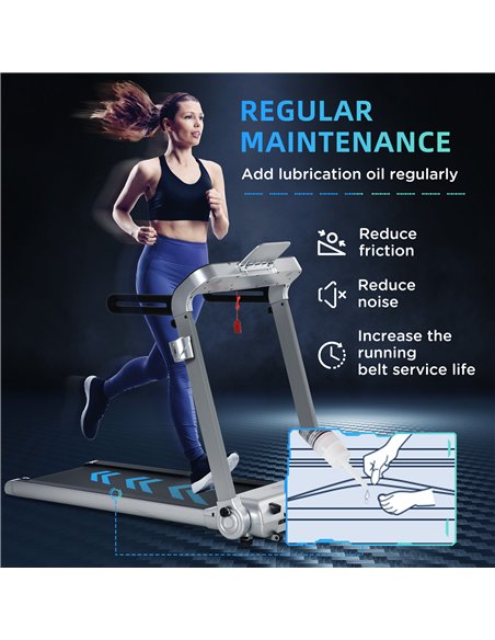 HOMCOM 15km/h Electric Treadmill, 6-level Quick Speed Controls Folding Indoor Cardio Treadmill, 2HP Motorised Running Jogging Wa - pic 124048 | FastDaddyshop