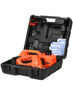 DURHAND 5 Ton Electric Car Jack Kit with 12V Auto Car Floor Jack, Impact Wrench, 15.5-45cm Car Tyre Lift Kit Emergency Tyre Repa