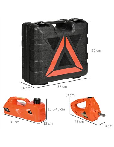 DURHAND 5 Ton Electric Car Jack Kit with 12V Auto Car Floor Jack, Impact Wrench, 15.5-45cm Car Tyre Lift Kit Emergency Tyre Repa