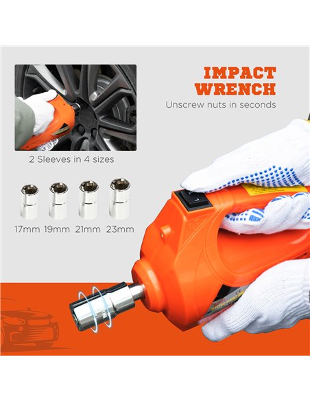 DURHAND 5 Ton Electric Car Jack Kit with 12V Auto Car Floor Jack, Impact Wrench, 15.5-45cm Car Tyre Lift Kit Emergency Tyre Repa - pic 124054 | FastDaddyshop
