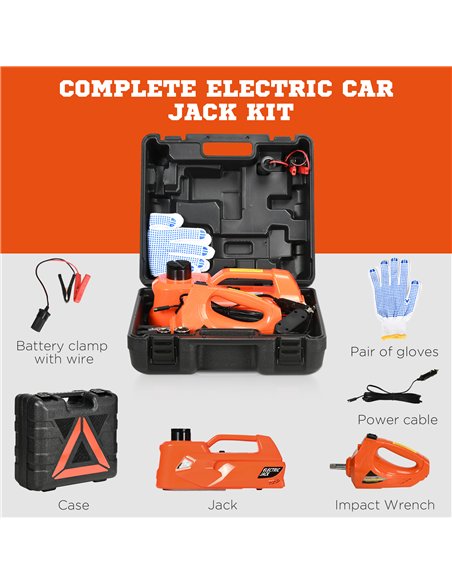 DURHAND 5 Ton Electric Car Jack Kit with 12V Auto Car Floor Jack, Impact Wrench, 15.5-45cm Car Tyre Lift Kit Emergency Tyre Repa - pic 124057 | FastDaddyshop
