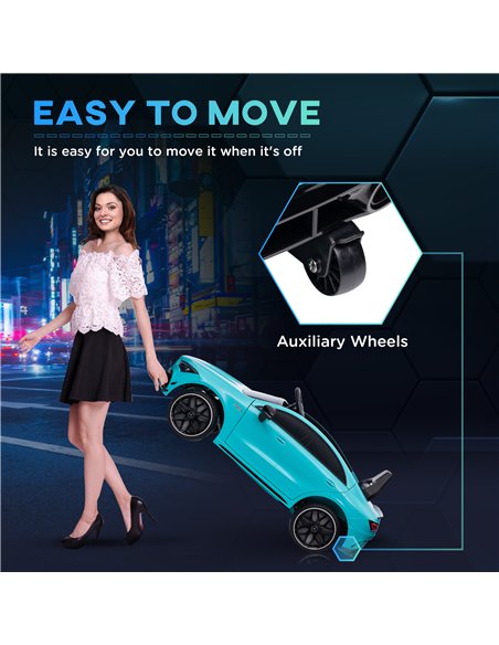 AIYAPLAY Mercedes-AMG CLA 45 Licensed 12V Kids Electric Car Ride on Car w/ Remote, Suspension Lights Music Horn - Light Blue - pic 124081 | FastDaddyshop