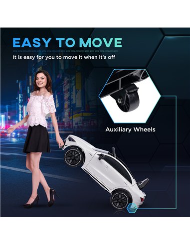 AIYAPLAY Mercedes-AMG CLA 45 Licensed 12V Kids Electric Car Ride on Car w/ Remote, Suspension Lights Music Horn - White