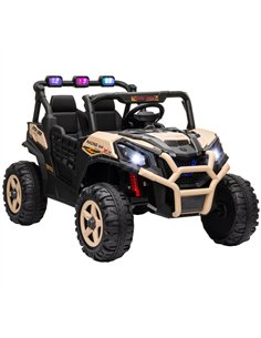 AIYAPLAY 24V 2 Seater Kids Electric Car with Remote Control, Suspension System,  Slow Start, 3 Speeds, for 3-8 Years, Khaki