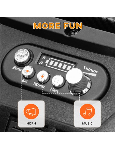 AIYAPLAY 24V 2 Seater Kids Electric Car with Remote Control, Suspension System,  Slow Start, 3 Speeds, for 3-8 Years, Khaki - pic 124121 | FastDaddyshop
