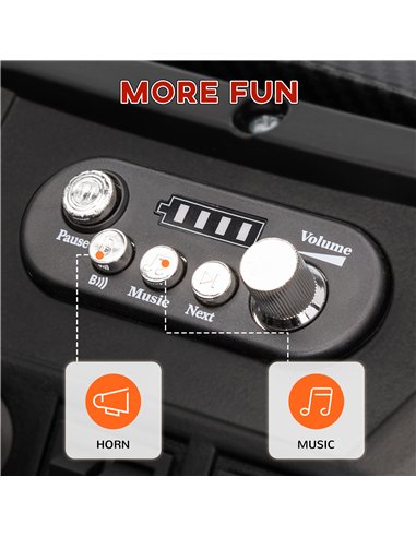 AIYAPLAY 24V 2 Seater Kids Electric Car with Remote Control, Suspension System,  Slow Start, 3 Speeds, for 3-8 Years, Black