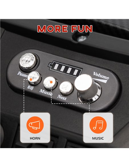 AIYAPLAY 24V 2 Seater Kids Electric Car with Remote Control, Suspension System,  Slow Start, 3 Speeds, for 3-8 Years, Black - pic 124130 | FastDaddyshop