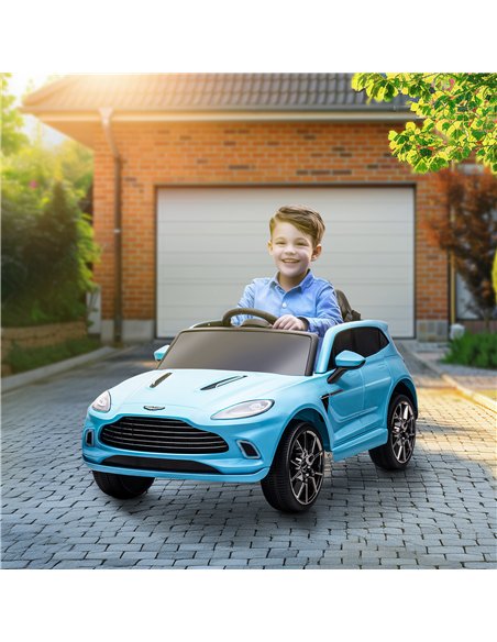 AIYAPLAY Aston Martin DBX Licensed Battery Powered Kids Electric Car, 12V Kids Ride on Car w/ Lights, Music Horn, Blue - pic 124141 | FastDaddyshop