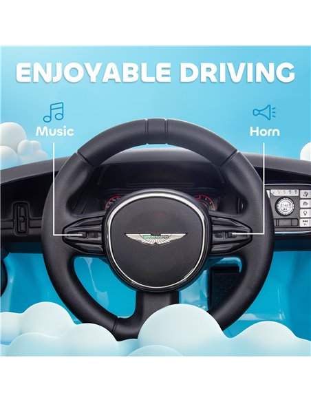 AIYAPLAY Aston Martin DBX Licensed Battery Powered Kids Electric Car, 12V Kids Ride on Car w/ Lights, Music Horn, Blue - pic 124146 | FastDaddyshop