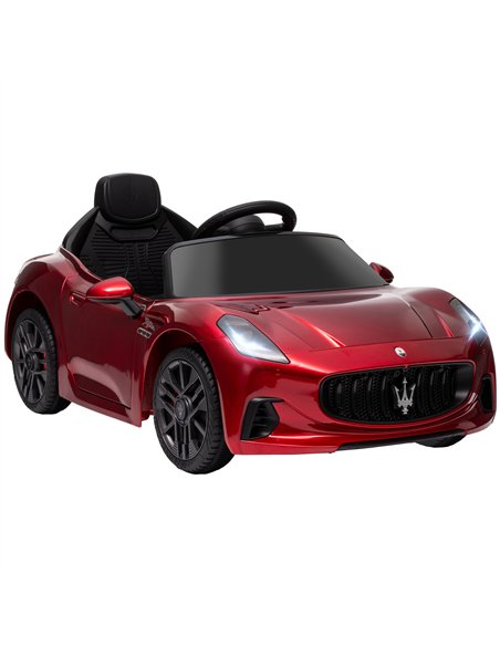 AIYAPLAY 12V Maserati Gran Turismo Folgore Lincesed Kids Electric Car with Remote Control, Soft Start, Wine Red - pic 124167 | FastDaddyshop