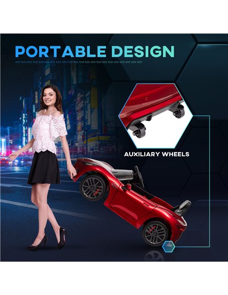 AIYAPLAY 12V Maserati Gran Turismo Folgore Lincesed Kids Electric Car with Remote Control, Soft Start, Wine Red - pic 124174 | FastDaddyshop