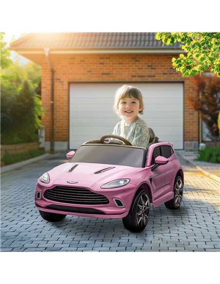 AIYAPLAY Aston Martin DBX Licensed Battery Powered Kids Electric Car, 12V Kids Ride on Car w/ Lights, Music Horn, Pink - pic 124195 | FastDaddyshop