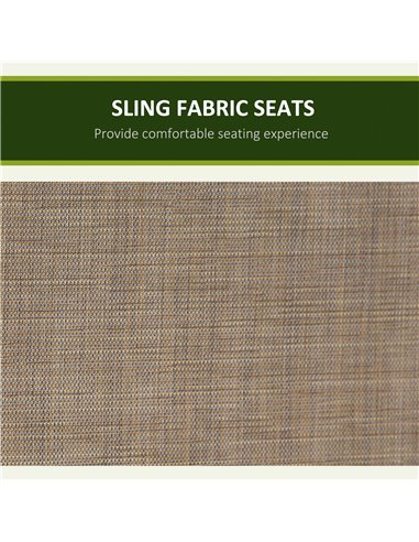 Outsunny 3 Person Outdoor Patio Porch Swing Chair with High Back Design, Side Pouches and Adjustable Canopy, Brown