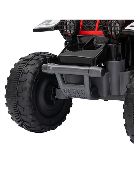 AIYAPLAY 6V Electric Quad Bike for Kids, Ride On ATV w/ Forward Backward, Headlights, for 18-36 Months, Black and Red - pic 124210 | FastDaddyshop