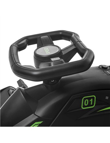 HOMCOM 12V Kids Electric Go Kart with Music, LED Lights, Slow Start, Black