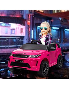 AIYAPLAY Licensed Land Rover Discovery Sport, 12V Kids Ride on Car w/ Remote Control, Lights, Music, Horn, for 3-6 Years, Pink 2