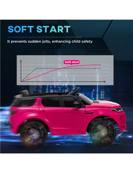 AIYAPLAY Licensed Land Rover Discovery Sport, 12V Kids Ride on Car w/ Remote Control, Lights, Music, Horn, for 3-6 Years, Pink - pic 124271 | FastDaddyshop