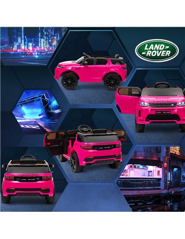 AIYAPLAY Licensed Land Rover Discovery Sport, 12V Kids Ride on Car w/ Remote Control, Lights, Music, Horn, for 3-6 Years, Pink