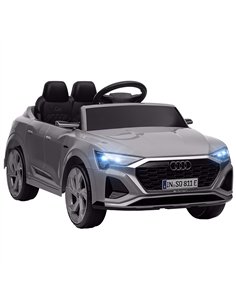 AIYAPLAY Audi Q8 e-tron Sportback Licensed 12V Ride on Car w/ Remote, 4 Spring Suspension Wheels, Headlights, Music, Horn - Grey