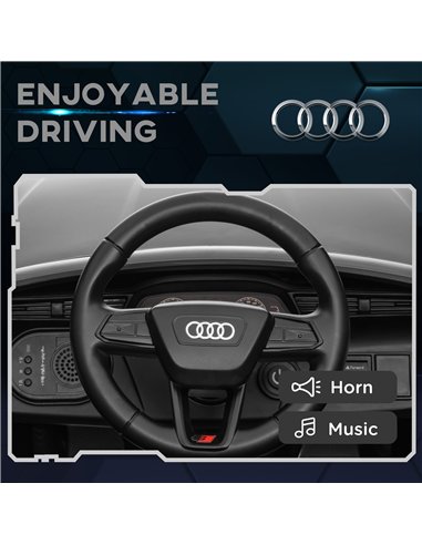 AIYAPLAY Audi Q8 e-tron Sportback Licensed 12V Ride on Car w/ Remote, 4 Spring Suspension Wheels, Headlights, Music, Horn - Grey