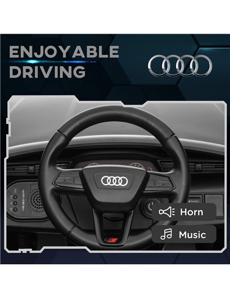 AIYAPLAY Audi Q8 e-tron Sportback Licensed 12V Ride on Car w/ Remote, 4 Spring Suspension Wheels, Headlights, Music, Horn - Grey - pic 124280 | FastDaddyshop
