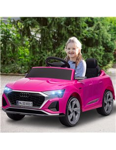 AIYAPLAY Audi Q8 e-tron Sportback Licensed 12V Ride on Car w/ Remote, 4 Spring Suspension Wheels, Headlights, Music, Horn - Pink 2