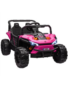 AIYAPLAY 12V Battery Powered Ride on Truck w/ Remote, Four Suspension Wheels, Horn, Lights, Music, USB, for Ages 3-5 Years, Pink