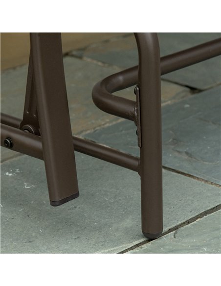 Outsunny Metal Double Swing Chair Glider Rocking Chair Seat Outdoor Seater Garden Furniture Patio Porch With Table - pic 12440 | FastDaddyshop