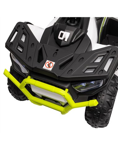 AIYAPLAY 12V Kids Electric Ride on ATV, Battery Powered Quad Bike w/ Spring Suspension, Forward Backward, Storage Basket - Green