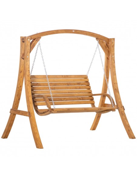 Outsunny 2 Seater Outdoor Wooden Garden Swing Chair, Swing Bench Seat - pic 12496 | FastDaddyshop