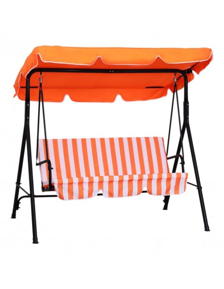 Outsunny 3 Seater Garden Swing Chair with Top Roof, Orange - pic 12498 | FastDaddyshop