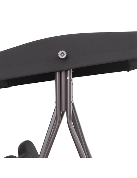 Outsunny Swing Chair Hammock Chair 3 Seater Canopy Cushion Shelter Outdoor Bench Black - pic 12522 | FastDaddyshop