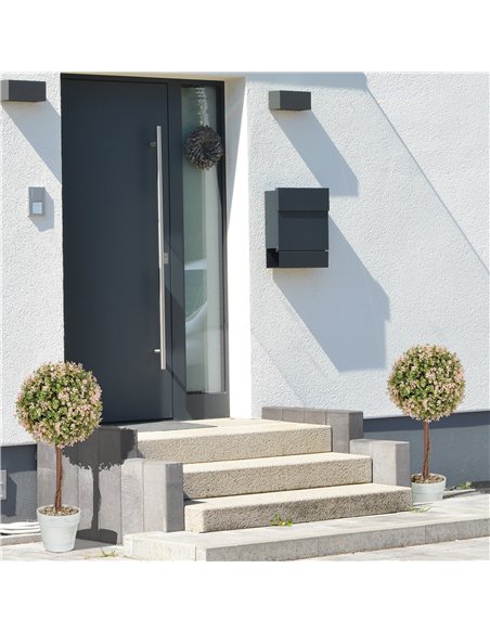 HOMCOM Set of 2 Decorative Artificial Plants, Murraya Flowers in Pot, Fake Plants for Home Indoor outdoor Decor, 60cm, Cream Whi - pic 125676 | FastDaddyshop