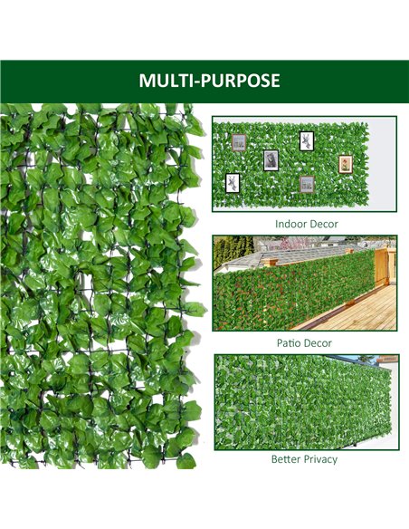 Outsunny 3 x 1m Artificial Leaf Wall - Green - pic 125809 | FastDaddyshop