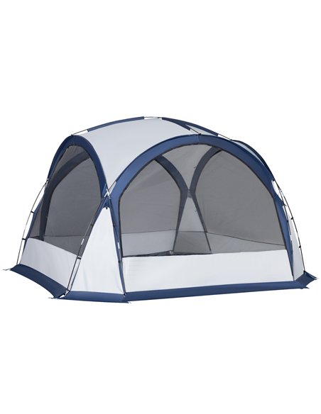 Outsunny Dome Tent for 6-8 Person, Camping Tent with 4 Zipped Mesh Doors, Removable Oxford Cloth, Lamp Hook, Portable Carry Bag, - pic 125814 | FastDaddyshop