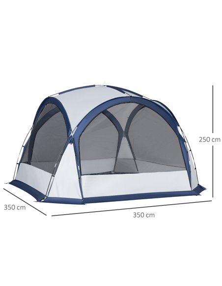 Outsunny Dome Tent for 6-8 Person, Camping Tent with 4 Zipped Mesh Doors, Removable Oxford Cloth, Lamp Hook, Portable Carry Bag, - pic 125816 | FastDaddyshop