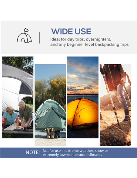 Outsunny Dome Tent for 6-8 Person, Camping Tent with 4 Zipped Mesh Doors, Removable Oxford Cloth, Lamp Hook, Portable Carry Bag, - pic 125820 | FastDaddyshop