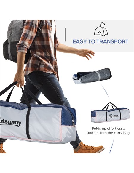 Outsunny Dome Tent for 6-8 Person, Camping Tent with 4 Zipped Mesh Doors, Removable Oxford Cloth, Lamp Hook, Portable Carry Bag, - pic 125821 | FastDaddyshop