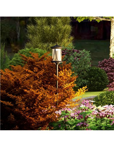 Outsunny Solar Lamp Post Light, 1.3 M LED Outdoor Street Light, Waterproof IP44 for Patio, Garden, Pathway, Cool White