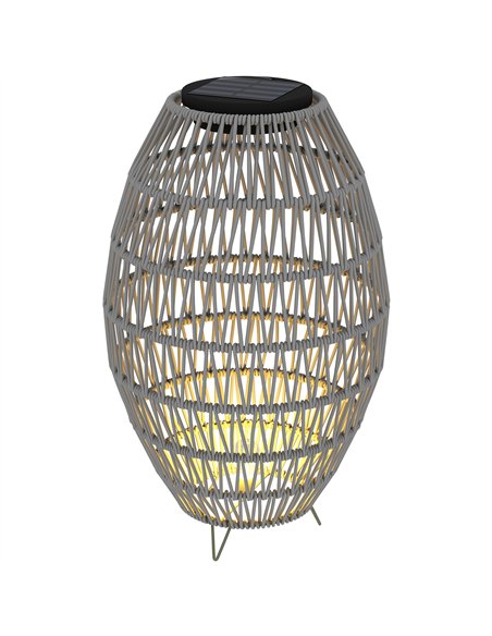 Outsunny Rattan Solar Lamp, Garden Solar Lantern with Auto On/Off Light, IP44 Waterproof, Decorative Outdoor Rattan Lamp for Por - pic 125841 | FastDaddyshop