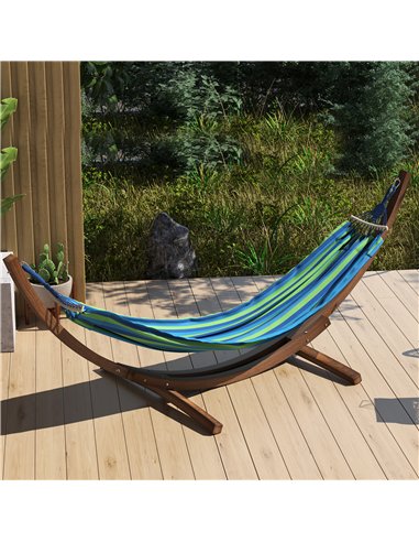 Outsunny 3.25m Wooden Hammock Stand Universal Fit Garden Picnic Camp Accessories, Brown
