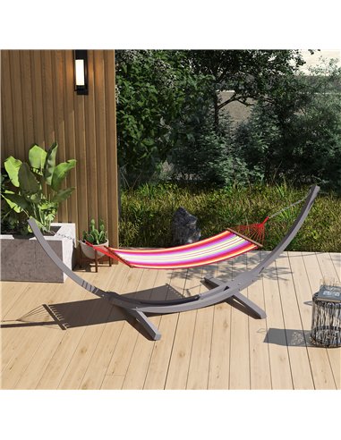 Outsunny 3.25m Wooden Hammock Stand Universal Fit Garden Picnic Camp Accessories, Grey