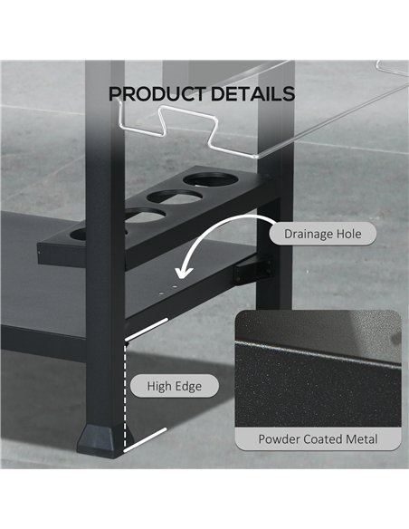 Outsunny Multi-Feature BBQ Grill Table, with Stainless Steel Top - Black - pic 125955 | FastDaddyshop