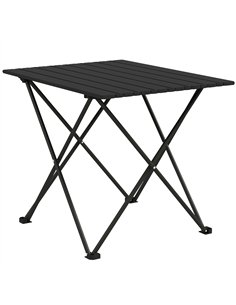 Outsunny Folding Camping Table, Lightweight Metal Picnic Table with Carry Bag, Foldable Table for Outdoor Camping, Picnic, Hikin