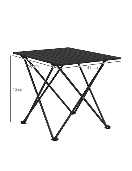 Outsunny Folding Camping Table, Lightweight Metal Picnic Table with Carry Bag, Foldable Table for Outdoor Camping, Picnic, Hikin - pic 126005 | FastDaddyshop